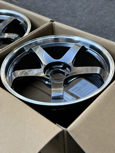 Jantes de course forgées concaves chromées argentées 5 branches 18x8.5 18x9.5 5x114.3 pour <span class=keywords><strong>A110</strong></span> RSX DC5 Z33 Z34 S15 GTR R34 - Product Image 2