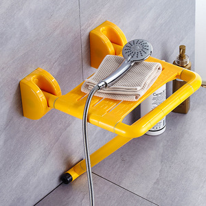Youliang Bathroom <b>Folding</b> <b>Stool</b> Wall Mounted <b>Shower</b> Seat Anti Slip 120 Kg Capacity For Elderly Disabled Bathing Support - Product Image 4
