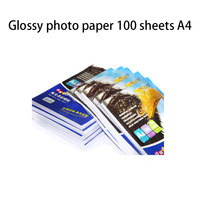 Papier photo haute brillance 115g, 100 feuilles/A4, pour impression jet d'encre couleur de badges, pour la production de badges