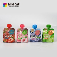 Jus de Myrtille en Gelée en Sachet Doypack avec Mini Bouchon en Forme de Briques, Facile à Presser et Sans Déversement