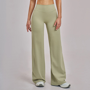 Pantalones de yoga de pierna recta de hilo fino ultra suave para mujer - Product Image 6