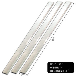 Ensemble de lames de construction HSS laminées W6 à haute productivité - Lames de <span class=keywords><strong>rabot</strong></span> et de dégauchisseuse de remplacement plus durables 0,75 kg 15x1x1/8 - Product Image 2