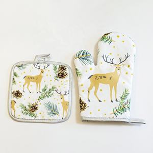 Gants résistants à la chaleur pour la Saint-Valentin, isolants thermiques pour cuisine, four et micro-ondes, ensemble de gants imprimés, vente chaude, outil de cuisson et de pâtisserie - Product Image 4