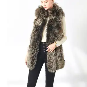 Inverno Reale Gilet di Pelliccia di Lusso di Modo Delle Donne Streetwear 2020 Soffici Genuino Senza Maniche di Volpe Cappotto di Pelliccia Per La Donna Alla Moda
