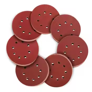 Disques abrasifs rouges de qualité industrielle, 8 trous, 5 pouces, à fixation auto-agrippante, pour <span class=keywords><strong>ponceuse</strong></span> orbitale aléatoire, vente directe usine - Product Image 3