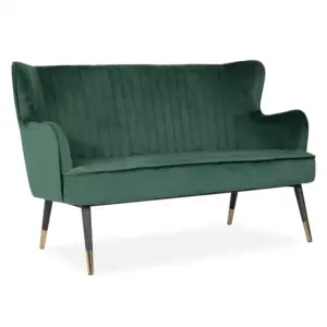 Meubles de salon simplicité intérieur moderne vert canapé sectionnel tufté en tissu trois places