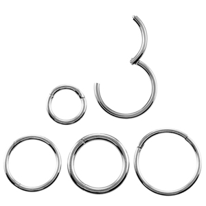 Anello a Cerchio Segmentato con Cerniera in <span class=keywords><strong>Acciaio</strong></span> <span class=keywords><strong>Chirurgico</strong></span> 316L, Clicker per Piercing al Naso, Septum, <span class=keywords><strong>Orecchini</strong></span> Helix, Gioielli per Piercing Corporeo - Product Image 6
