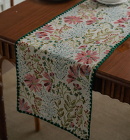 Chemin de table en macramé floral vintage style campagnard - Polyester/Coton lavable et durable, élégance minimaliste pour la décoration de la maison et de mariage