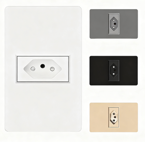 Brazil 118 loại sinh thái Bảng điều chỉnh Trắng điện interruptor với AC cửa hàng nhà máy bán hàng trực tiếp tường ổ cắm và thiết bị chuyển mạch - Product Image 1