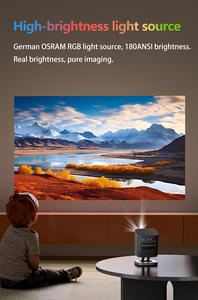 파이하오 C1000 프로젝터 야외 배터리 안드로이드 2GB 32GB WiFi DLP 링크 3D MAX 1080P 짧은 던지기 휴대용 360 회전 짐벌 미니 - Product Image 4