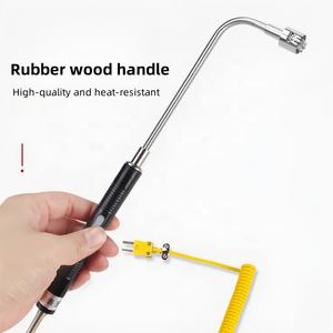 مجس حراري يدوي من النوع K مع مجس استشعار درجة حرارة السطح من الفولاذ المقاوم للصدأ على شكل رقائق/شبكة - Product Image 4