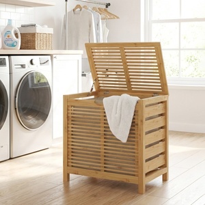 Cesto de <span class=keywords><strong>Ropa</strong></span> Sucia Grande, Bolsa de Oxford, Cesto de <span class=keywords><strong>Ropa</strong></span> Sucia de Bambú para Baño con Tapa - Product Image 2