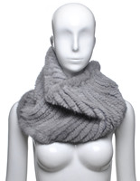 YR714 Frauen Hand gestrickt Echt Nerz Fell Cape Elastic Snood Schal One Size Sex Brust Wrap 3 Wege