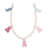 Chaîne en perles amovible avec pendentif ours en bonbons, accessoires pour chaussures pour femmes, nouvelle collection