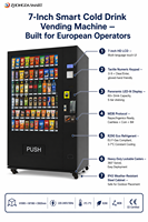 Máquina Expendedora Compacta Multi-Producto Zhongda para Bebidas y Snacks, Capacidad de 300-800 Unidades, Refrigeración por Compresor, Monitoreo Remoto