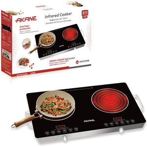 Cuisinière <span class=keywords><strong>infrarouge</strong></span> AKANE, ustensiles de cuisine infrarouges, 7000W, haute puissance, deux brûleurs, <span class=keywords><strong>chauffage</strong></span> rapide, nettoyage facile, commande tactile - Product Image 1