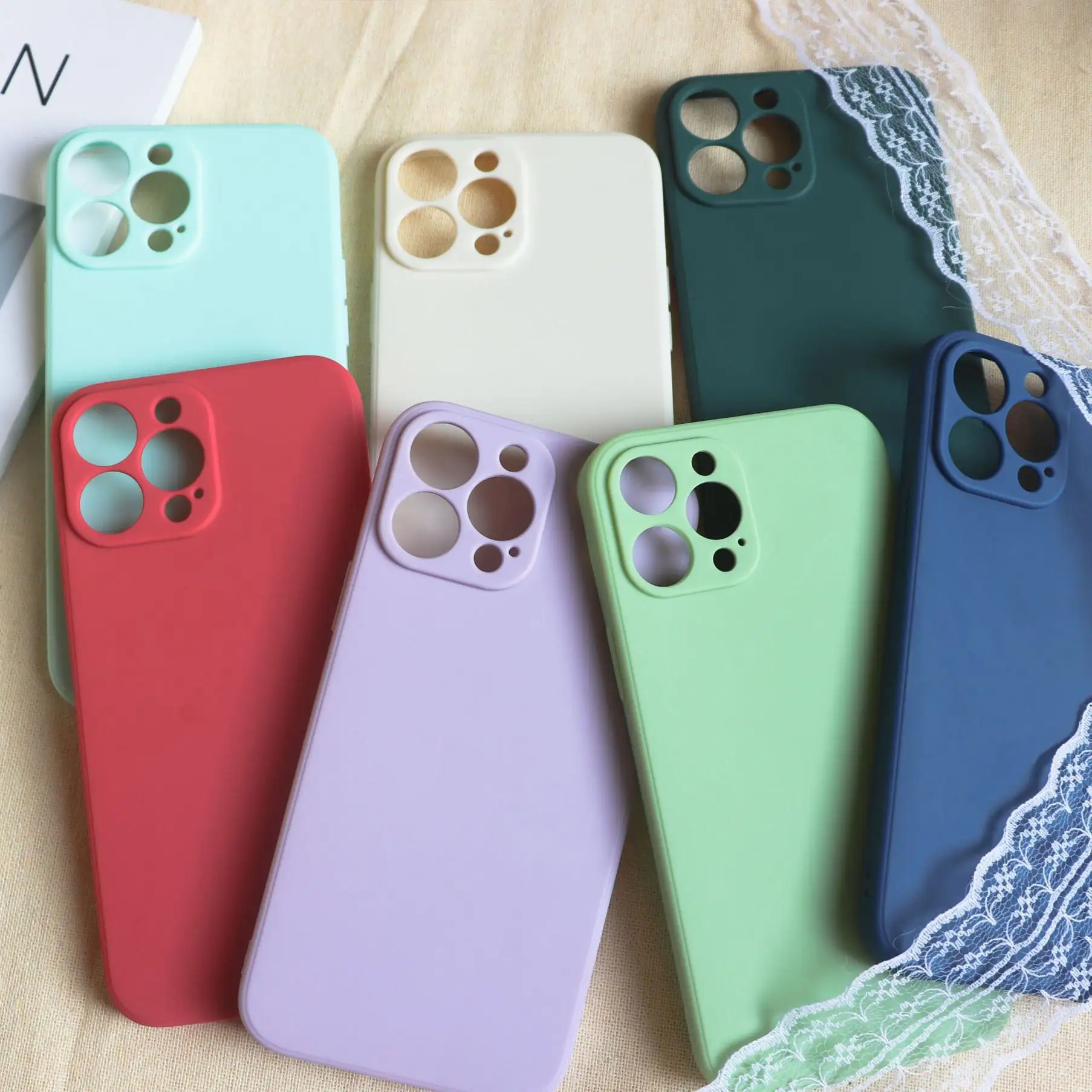 2024 Hot Bán Silicone Shell Mềm Sốc Hấp Thụ Điện Thoại Trường Hợp Thích Hợp Cho Iphone 15, 14, 13 Pro Max Trong Xe Từ Tính Sạc