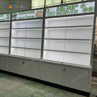 Vitrine de présentation de tabac haut de gamme YOUYUAN en bois avec porte en verre verrouillable, vitrine de luxe pour cigarettes et produits CBD