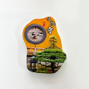<span class=keywords><strong>Imanes</strong></span> de <span class=keywords><strong>nevera</strong></span> metálicos con diseño de lugares emblemáticos de Shanghái, Hangzhou y Suzhou: Templo Jingan, Torre de la Perla, Dios de la Ciudad - Product Image 6