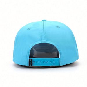 Custom Logo High Quality 5 Panel Quick Dry Flat Brim Caps Sublimated Printing Patch Rope Snapback <b>Hat</b> - Product Image 6
