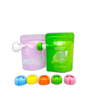 Pochettes Doypack personnalisées imprimées pour vodka, champagne, gelée, jus, liqueur, eau, boissons, avec découpe sur mesure, en matériaux recyclés