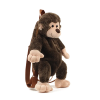 Sac à dos en peluche personnalisé en usine, ours en peluche, singe en peluche, sac d'école en peluche, animaux en peluche