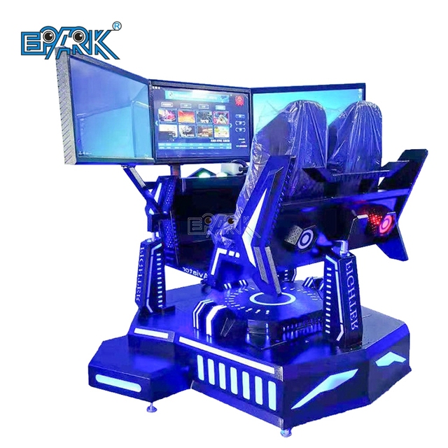 Video Game City 2 Seater Three Screen Racing Simulator Virtual Reality Driving Experience Three Axis Racing Game Machine