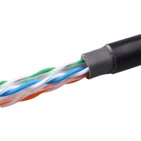 Câble réseau UTP Cat6A doublement étanche de 305 m (1000 pi) 4 paires en cuivre sans oxygène avec gaine PE LSZH PVC et 8 conducteurs