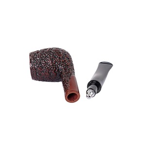 MUXIANG Wood Smoking Pipe Bent Type Resin Carved Acrylic Handle Tobacco Pipe Gift - Product Image 5