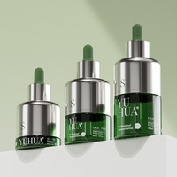 Flacon compte-gouttes cosmétique en PET pour shampoing et huile essentielle, double couvercle, couleur personnalisée, emballage pour soins du visage et des cheveux