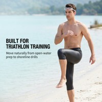Combinaison de triathlon pour homme en néoprène lisse de 3 mm, pantalon court, anti-UV, pour garder au chaud