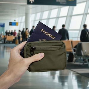Monedero Portátil de Poliéster con Cremallera, Mini Cartera Bonita y Duradera, Bolsa Simple de Longitud Corta Decorada con Cadenas - Product Image 3