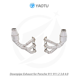 Collecteur d'échappement haute performance YT avec catalyseur à 3 voies et isolation thermique compatible avec 911.2 3.8 4.0 - Product Image 2