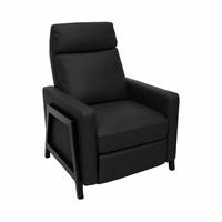 Fauteuil inclinable rembourré pour canapé simple moderne avec coussin d'assise épais et dossier Fauteuil d'appoint en bois gris pour le salon