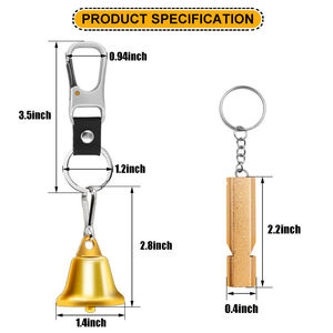 Bear Safety Bell Emergency Whistle Kit Copper Waterproof Loud Outdoor Hiking Camping Mountaineering Backpacking Travel - Product Image 5