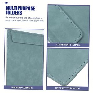 <b>A4</b> File <b>Folder</b> Stationery Pu Leather Magnetic Clipboard Blackboard School Office Supplies Menu Board Clip Waterproof - Product Image 6
