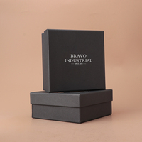 Boîte à tiroirs BRAVO faite à la main haut de gamme personnalisable 128,8g 15,5x6,7x15,5cm avec doublure en éponge enduite, pelliculage brillant et dorure à chaud pour thé