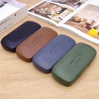 Boîte de rangement de lunettes de soleil rectangulaire en cuir PU de luxe personnalisée, vente en gros, étui pour lunettes