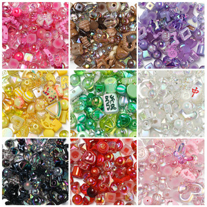 Cuentas acrílicas de formas mixtas para hacer pulseras, accesorios de joyería DIY, cuentas sueltas de plástico acrílico con revestimiento UV, AC3385 - Product Image 1