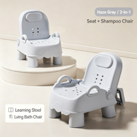 Chaise d'apprentissage ergonomique pour bébé Jade, siège de bain antidérapant, chaise de repas pour la maison, coloris vert haricot, rose crème, gris brume, blanc crème