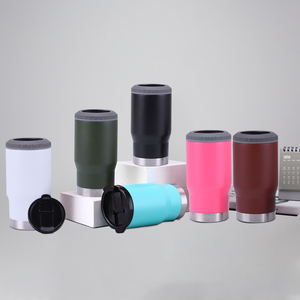 4in1 paslanmaz çelik yalıtımlı Can soğutucu klasik 14oz parti 2 kapaklı bira bardağı şişe tutucu vakumlu şişe şarap soğutucu - Product Image 6