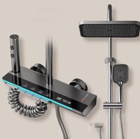 Nouvelle Collection 2025 : Ensemble de Douche de Luxe à Affichage Numérique avec Clavier de Piano, Robinets Thermostatiques, Jet Pluie et Barre Coulissante 4 Fonctions