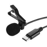 Micrófono de Condensador Omnidireccional Tipo C Mini, Inalámbrico, Portátil, de Solapa, con Clip, para Grabación en Android, de Plástico