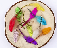 Coq coloré à motifs barqués pour loisirs créatifs, coiffure, matériel <span class=keywords><strong>de</strong></span> montage <span class=keywords><strong>de</strong></span> mouches <span class=keywords><strong>de</strong></span> pêche, ornement, décoration <span class=keywords><strong>de</strong></span> franges <span class=keywords><strong>de</strong></span> rêve - Product Image 3