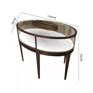 Tùy Chỉnh Hình Bầu Dục Đồ Trang Sức Sang Trọng Showroom Hiển Thị Tủ Đứng Vàng Kim Cương Hiển Thị Truy Cập Trang Sức Triển Lãm Showcase - Product Image 5