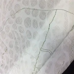 Vendita calda burnout tessuto 100% cotone voile tessuto cotone stampato tessuto per indumento