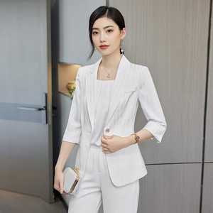 Frauen formelle Büroarbeit Anzug Set Business Sales Event Jacke Hosen Frauen Büro & Arbeit Anzüge & <span class=keywords><strong>Blazer</strong></span> - Product Image 6