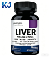 Complément alimentaire pour nettoyer et détoxifier le foie |   70 Capsules Végétariennes au Chardon-Marie, Pissenlit et Curcuma pour le Soutien de la Santé Hépatique