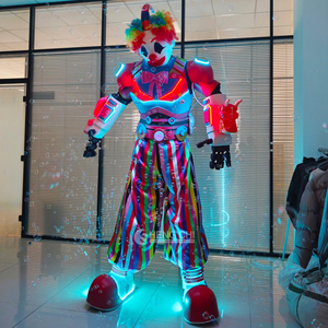 Guangdong Shengchi Nuevo Diseño Robot <span class=keywords><strong>Payaso</strong></span> LED para Actuaciones y Fiestas, Disfraz Masculino con Función de Lanzamiento de Espuma, Accesorios de Ambiente Activo - Product Image 2