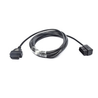 Codo en forma de L de 5 M OBD 16 pines Cable de extensión completa de 16 núcleos Cable automotriz OBD2 macho a hembra